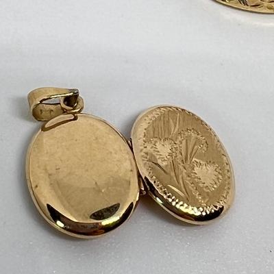 14k Gold Jewelry Lot - Ring, Locket Tested at 14k, Monogram Marked