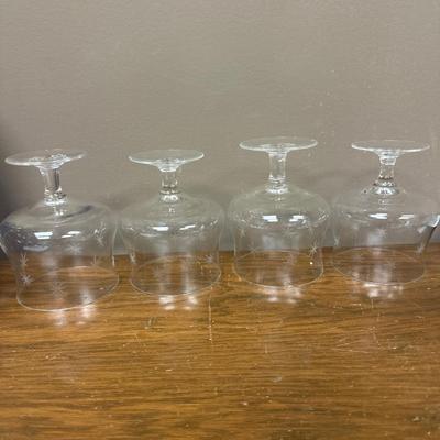 Vintage 15oz Cocktail Shrimp Glasses with Pattern Set of 4