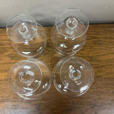 Vintage 15oz Cocktail Shrimp Glasses with Pattern Set of 4