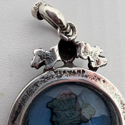 Designer Extasia Montana German Glass Intaglio Cameo Pendant