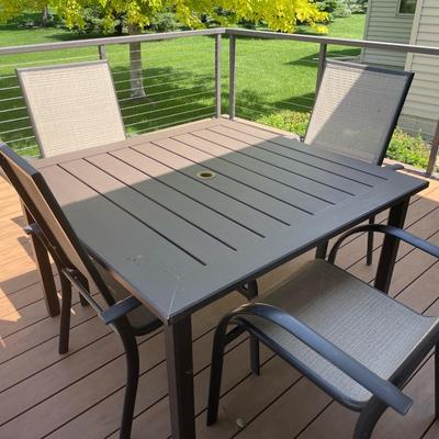 Outdoor patio table and chairs