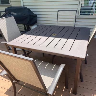 Outdoor patio table and chairs
