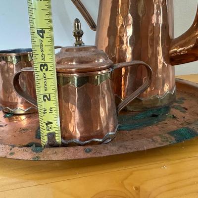 Vintage Copper Coffee / Tea Set