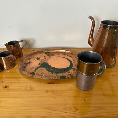 Vintage Copper Coffee / Tea Set