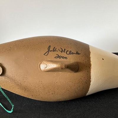 Blue Wing Teal Drake, Hand Carved/Painted by John Clark 2000