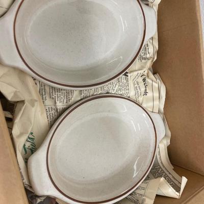 6 Syracuse, China, au gratin bowls