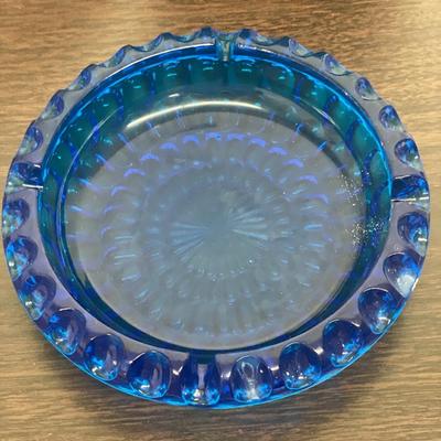 Cobalt blue ashtray