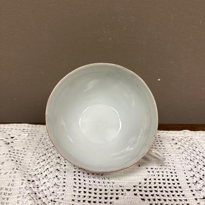 Japanese Rose Painted Cup and Saucer