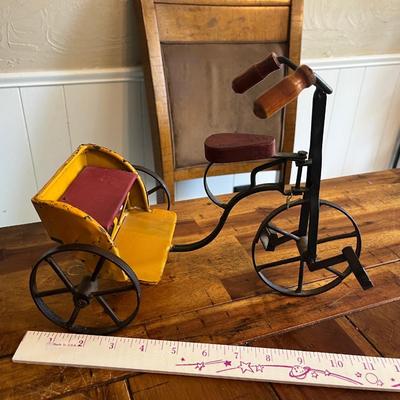 Vintage bicycle carriage decor