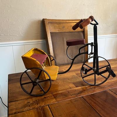 Vintage bicycle carriage decor