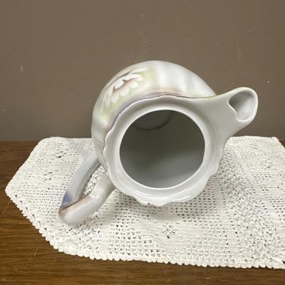 German Rose Hand Painted Tea Pot with Lid