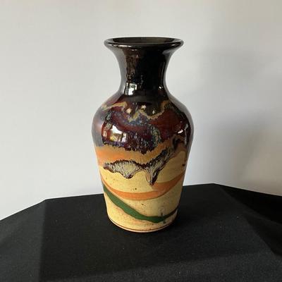 Small Prairie Fire Pottery Vase, Beach ND