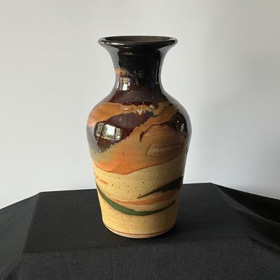 Small Prairie Fire Pottery Vase, Beach ND