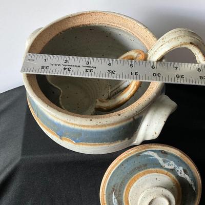 Hand Made Soup Crock w/cover/ladle