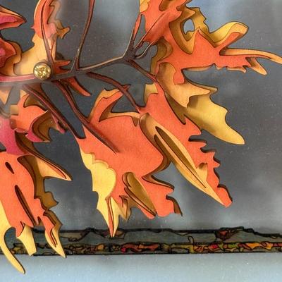 Kate Whisler’s 3-D wood/paper shadow box, 12x12in