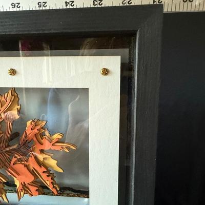 Kate Whisler’s 3-D wood/paper shadow box, 12x12in