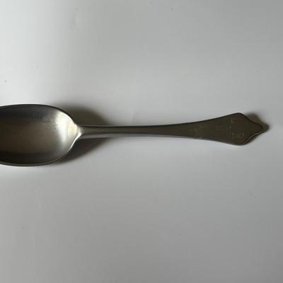 Antique Berg I-G 8” Pewter Spoon
