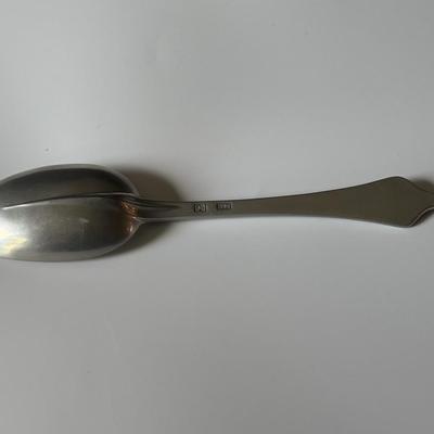 Antique Berg I-G 8” Pewter Spoon