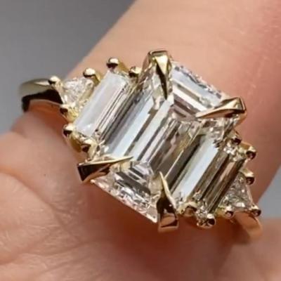 10k Yellow Gold Moissanite Ring