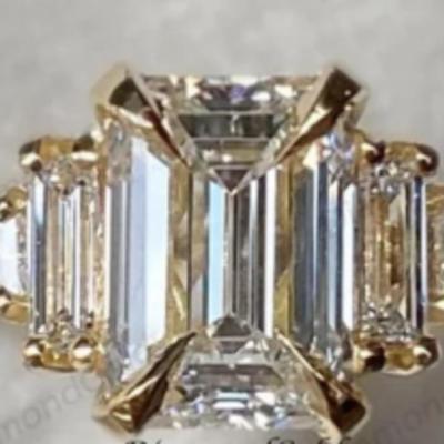 10k Yellow Gold Moissanite Ring