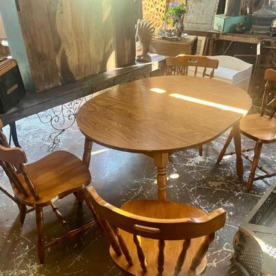 Sale Photo Thumbnail #21: Mid-Century Table and 4 Chairs