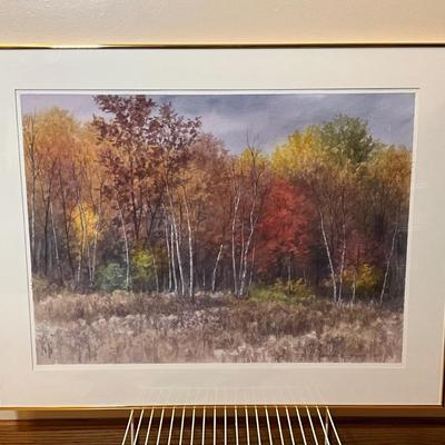October, Minnesota Watercolor by George Pfeifer 21X28.5