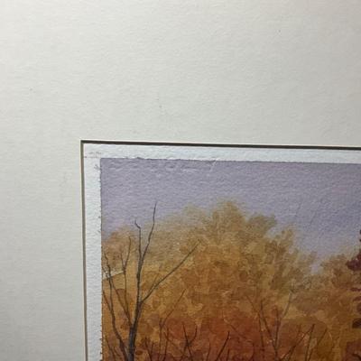 October, Minnesota Watercolor by George Pfeifer 21X28.5