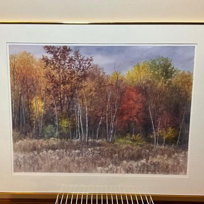October, Minnesota Watercolor by George Pfeifer 21X28.5