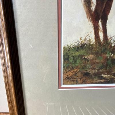 Watching the Column by Howard Terpning, signed 658/1250. 16x20”