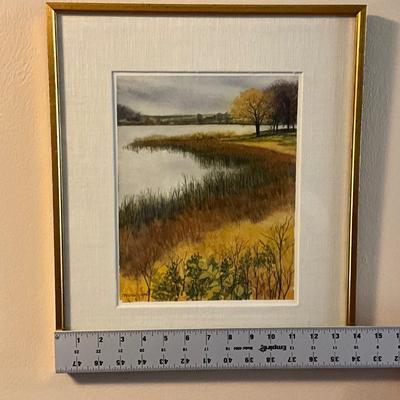 October Rain, Minnesota watercolor by Pfeifer 10.5 x 8.25
