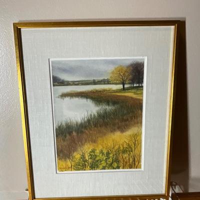 October Rain, Minnesota watercolor by Pfeifer 10.5 x 8.25