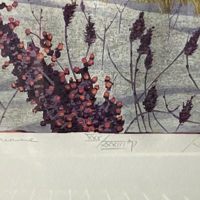 Winter Sunset, Signed art