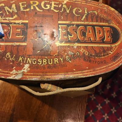 Vintage Emergency Hotel Building Fire Escape Kit G.L. Kingsbury Hartford Conn.