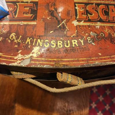 Vintage Emergency Hotel Building Fire Escape Kit G.L. Kingsbury Hartford Conn.
