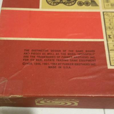 3 Vintage Board Games Monopoly, Elmer Wheeler's Fat Boys, Game of Rich Uncle