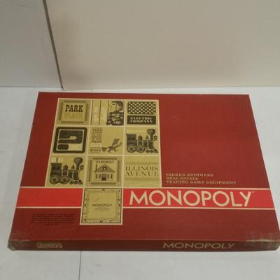 3 Vintage Board Games Monopoly, Elmer Wheeler's Fat Boys, Game of Rich Uncle