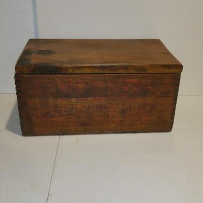 Vintage Jello Jell-O Dovetail Wooden Box Crate w Lid