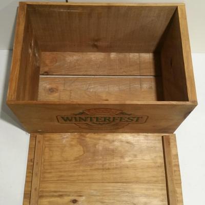Coors Beer Winterfest Wooden Wood Box Crate