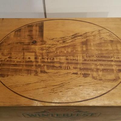 Coors Beer Winterfest Wooden Wood Box Crate