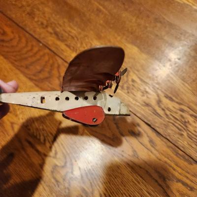 Vintage Wyandotte Metal Propeller Plane Airplane Toy Made in USA
