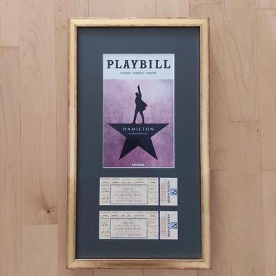 Framed Hamilton Playbill & Tickets (E-BBL)