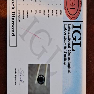 Natural Black Diamond 3.09 cts
