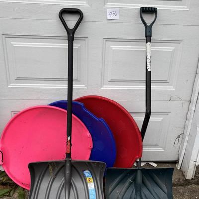 Snow Shovels and Sleds