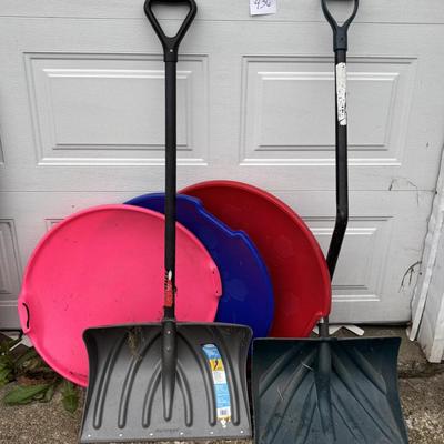 Snow Shovels and Sleds