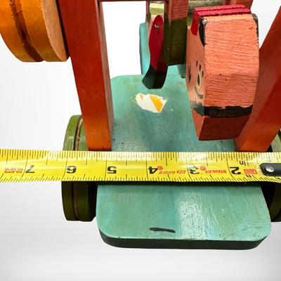 Vintage Wooden Acrobat Pull Toy