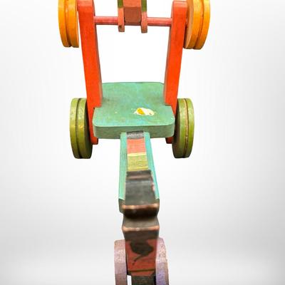 Vintage Wooden Acrobat Pull Toy