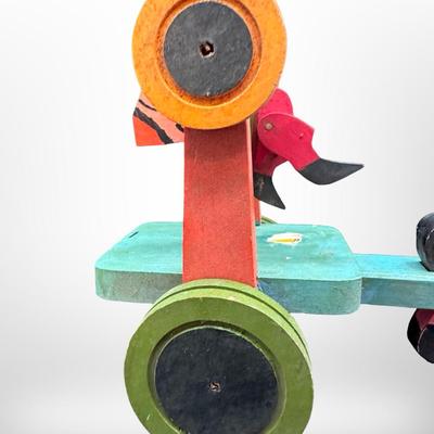 Vintage Wooden Acrobat Pull Toy