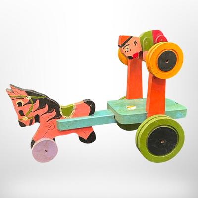 Vintage Wooden Acrobat Pull Toy