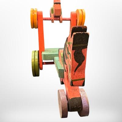 Vintage Wooden Acrobat Pull Toy