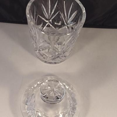 Crystal/Glass Biscuit Barrel with Lid- Approx 7" Tall